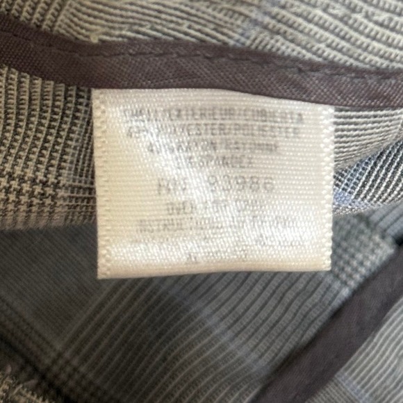 Vintage Casual‎ Corner Pants Women 8 Gray Plaid Stretch Career Bootcut Trousers - Picture 9 of 10